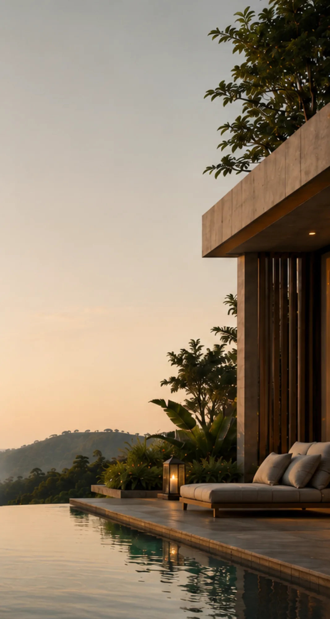 A villa terrace at Eden Hills above the Nandi Hills valley