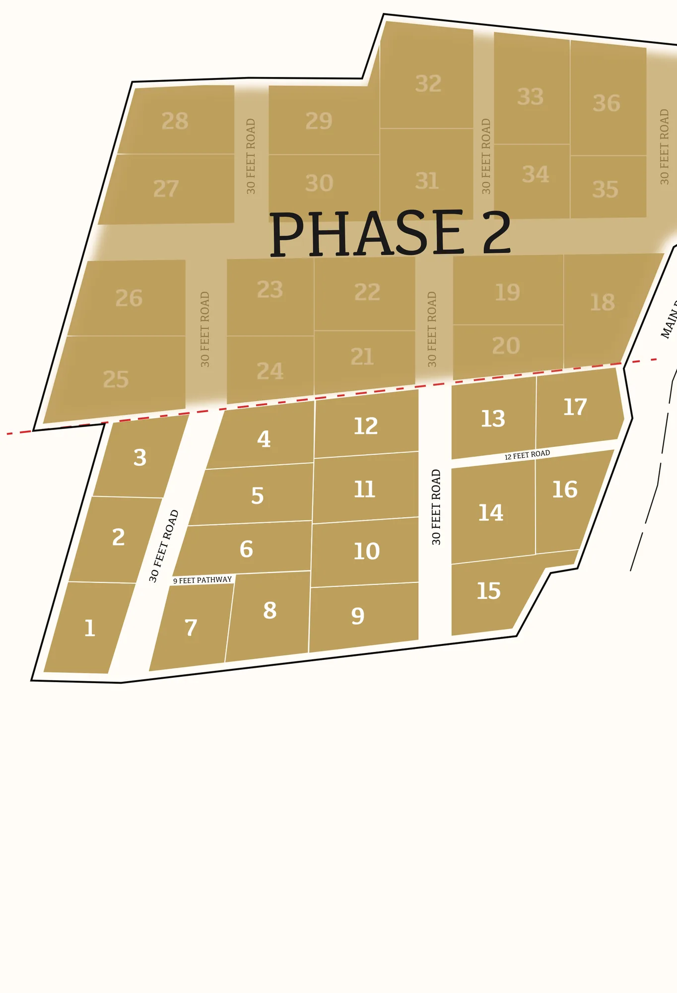 Northern County master plan — 38 units across two phases