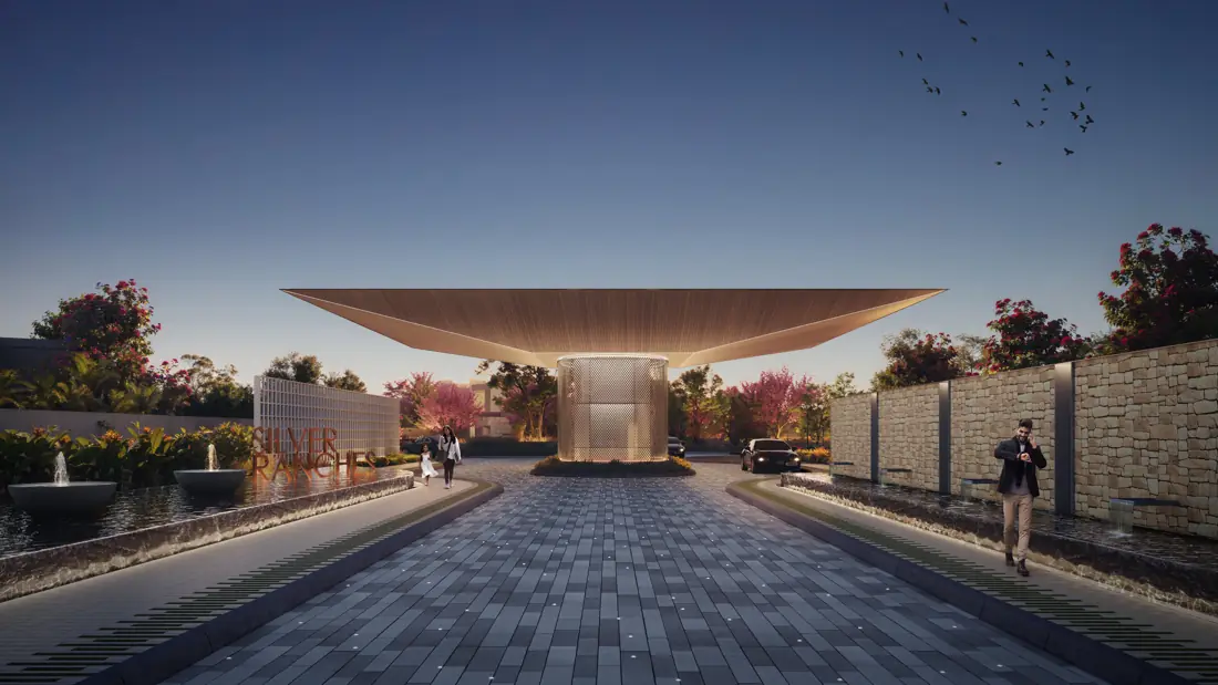 The arrival gateway at Silver Ranches