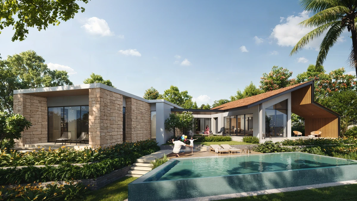 A Silver Ranches villa with its private pool